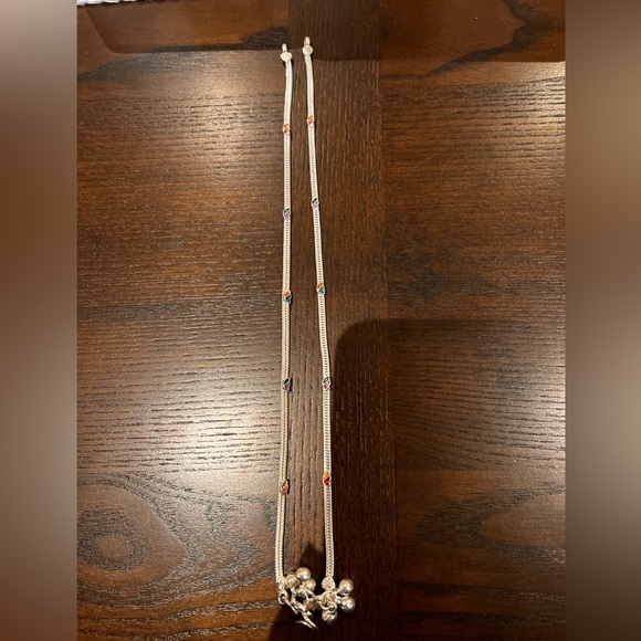 Silver toned anklets - Picture 1 of 2